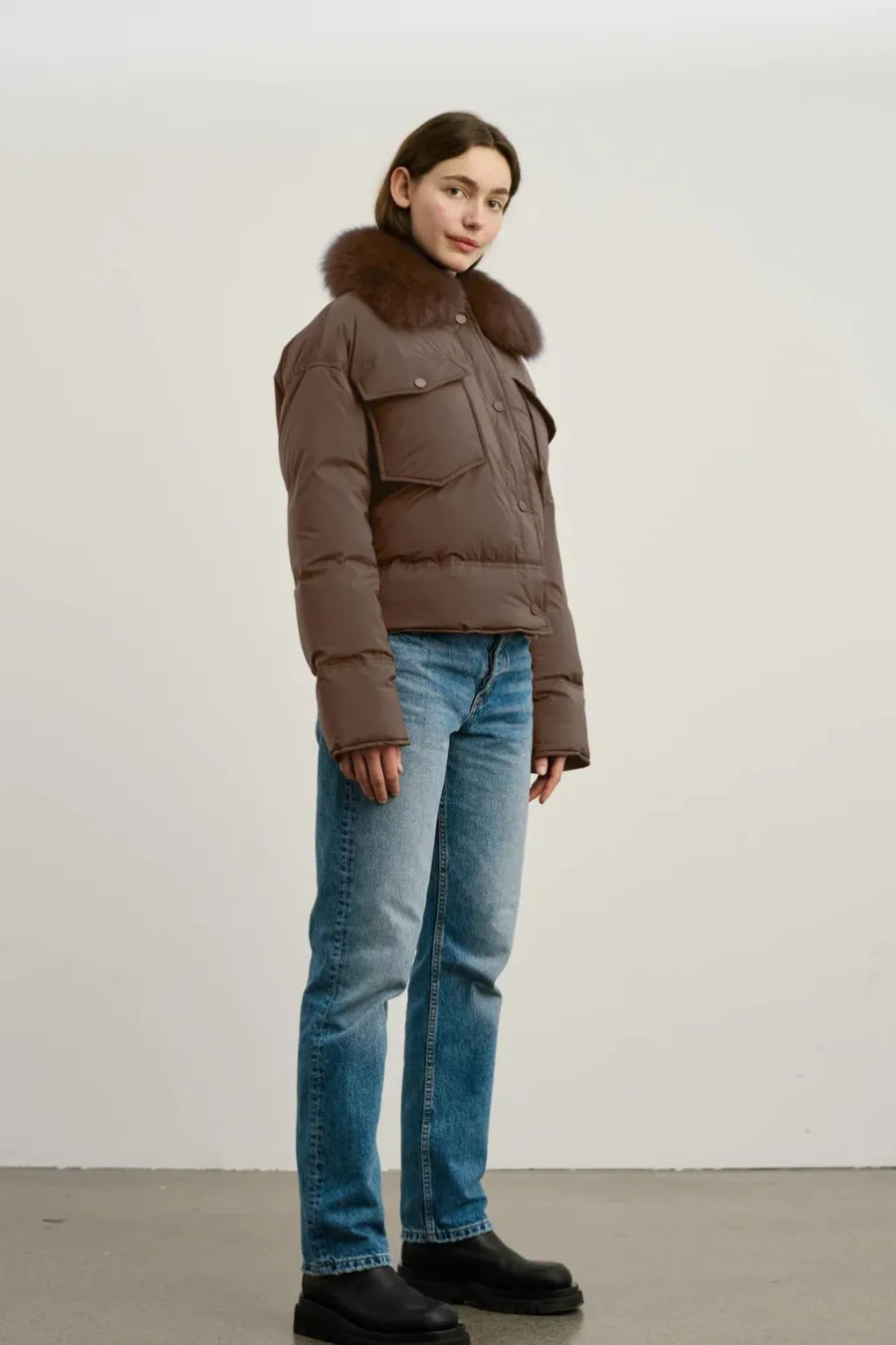 Charlie Down Jacket Brown
