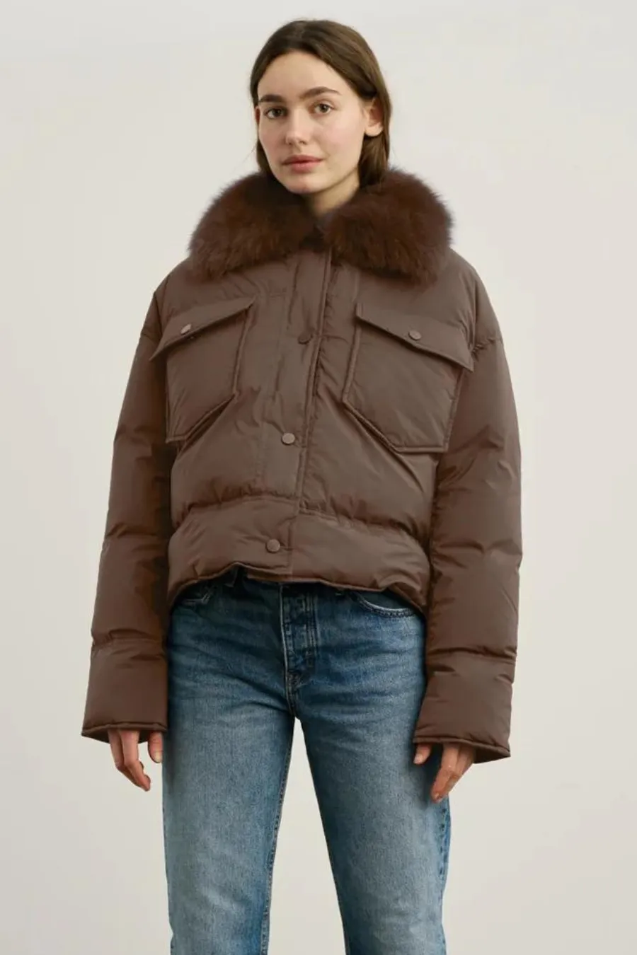 Charlie Down Jacket Brown