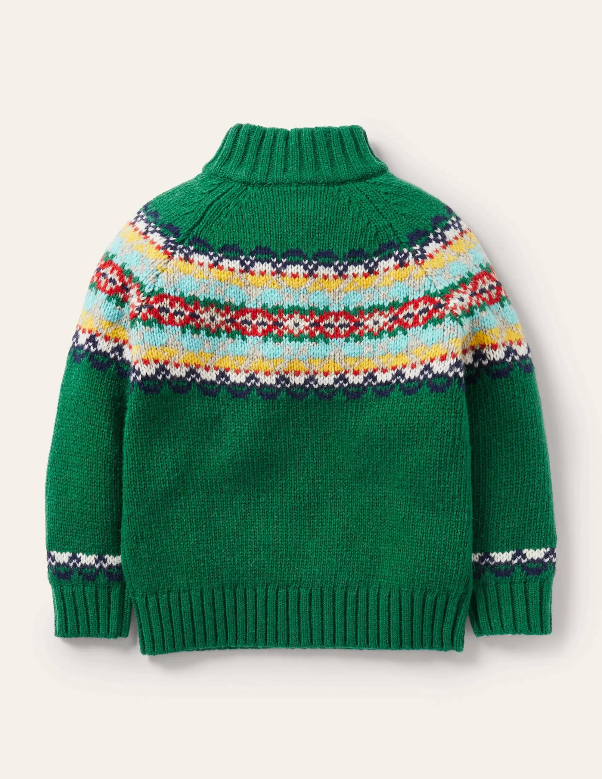 Half-zip Jumper-Highland Green Fair Isle