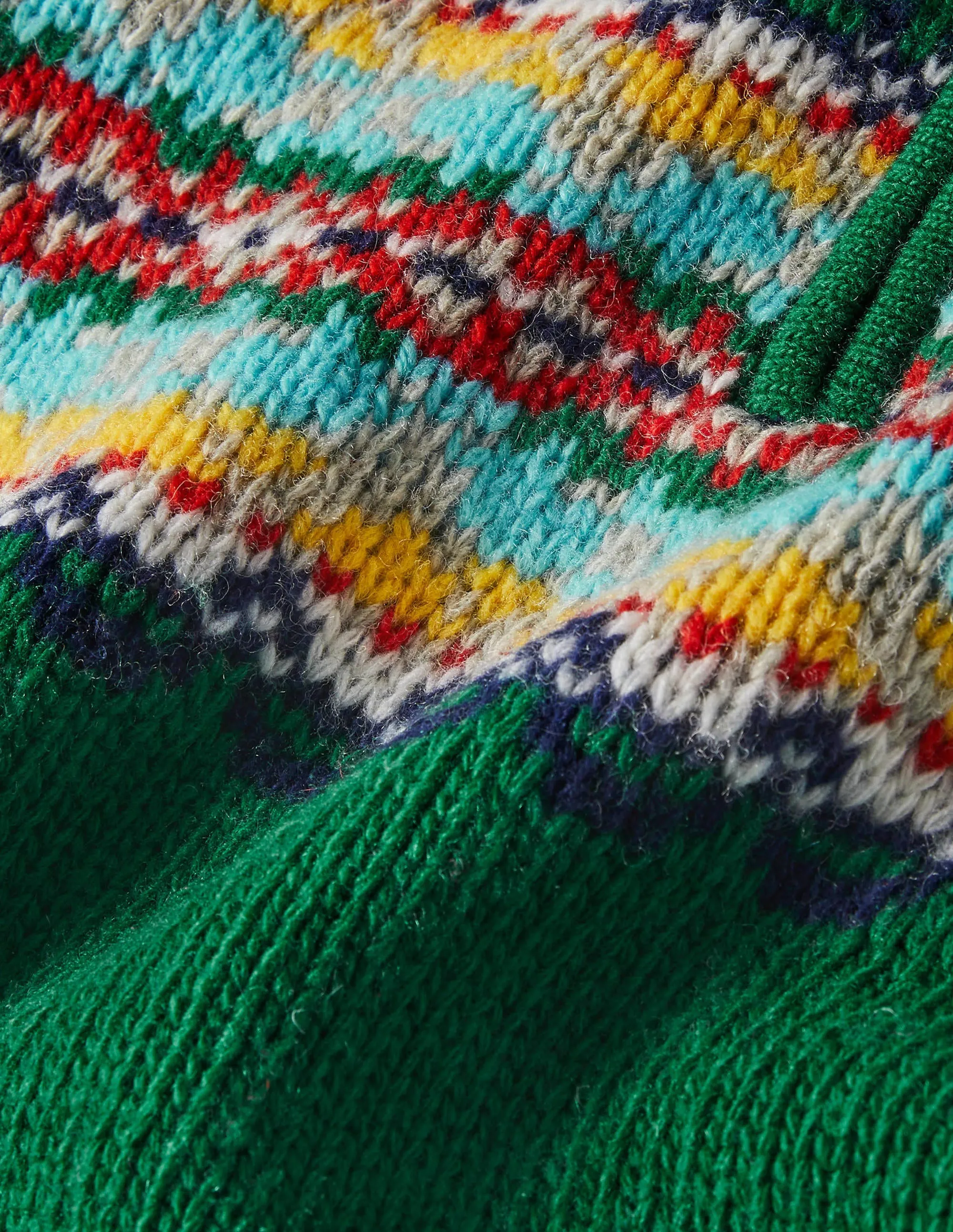 Half-zip Jumper-Highland Green Fair Isle