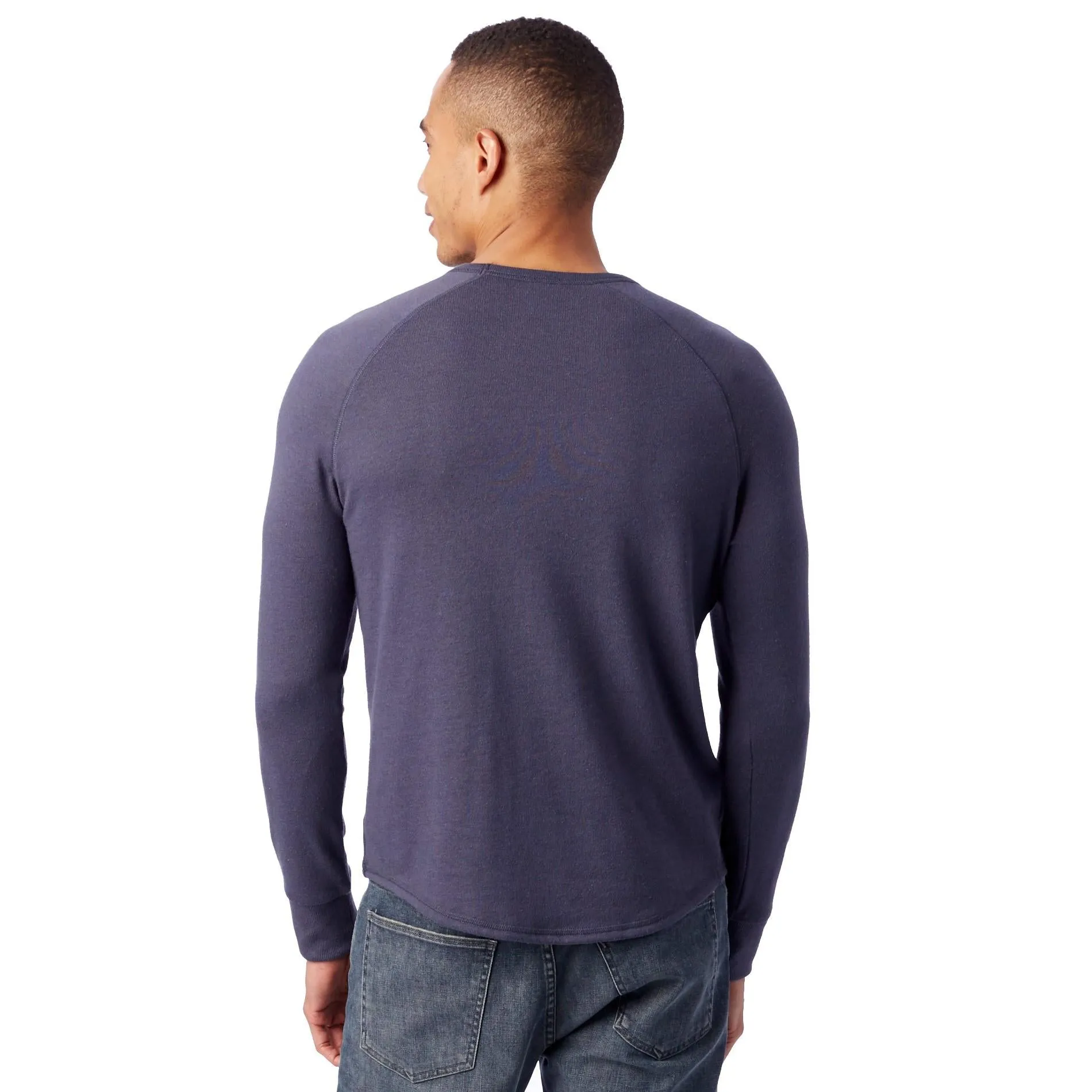 Kickback Vintage Heavy Knit Pullover Sweatshirt (Dark Navy)